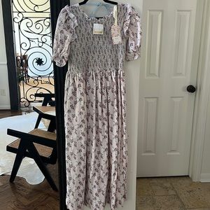 Dondolo x LoveShackFancy Rose Garden Women’s Long Dress Pink Sz M